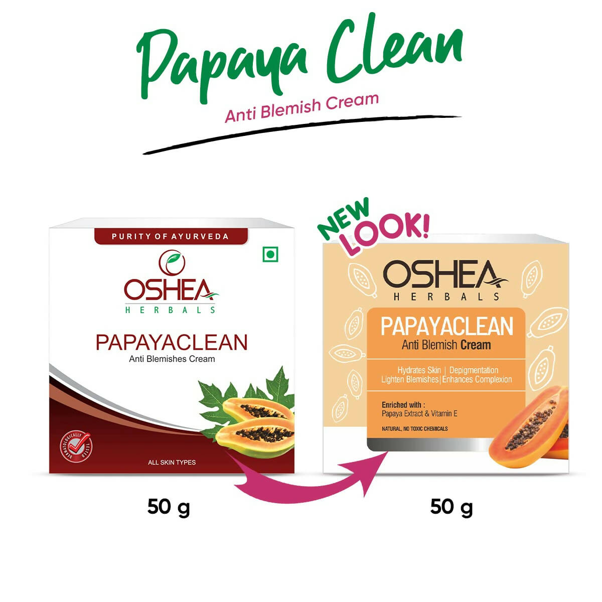 Oshea Herbals Papayaclean Anti Blemish Cream - Distacart