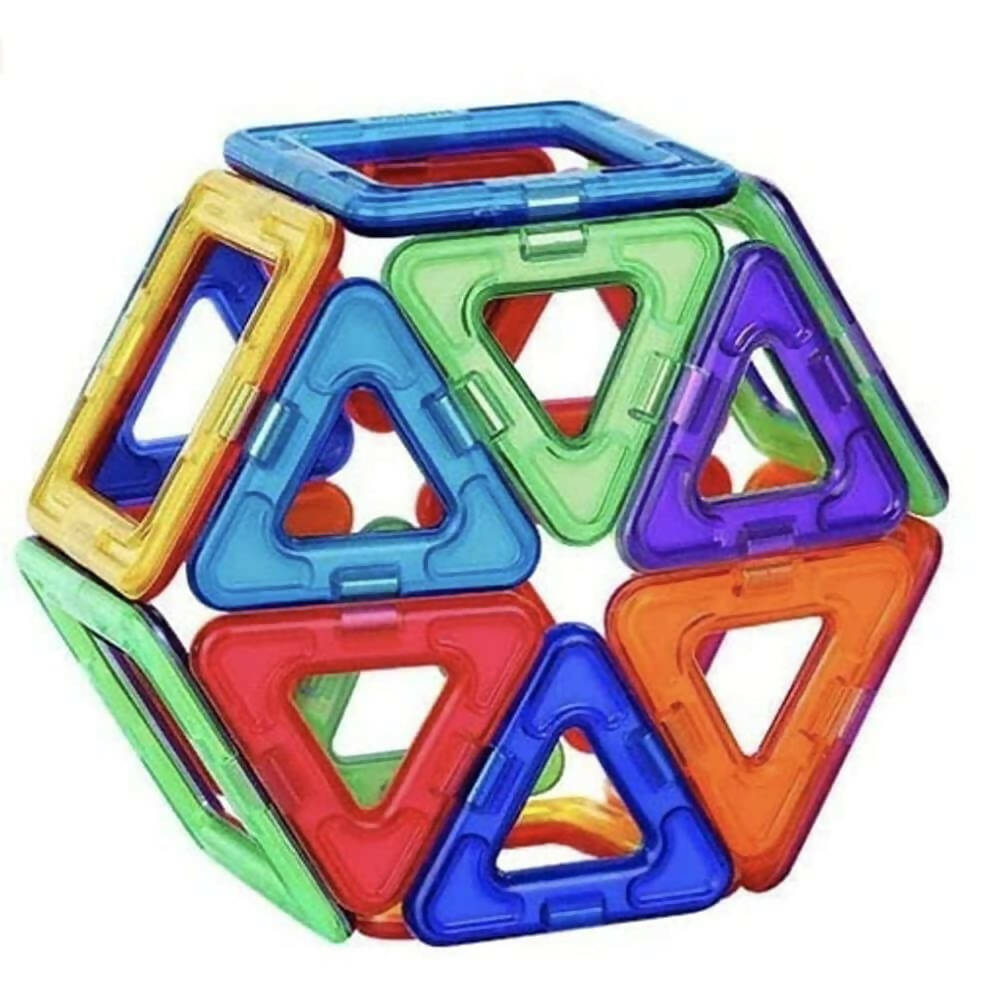 Kipa MagPlay Magnetic Blocks 12 pcs DIY Kids Toy Set Building Educational Toys with Smart Outdoor BagPack for Kids Children Magnetic Blocks for Kids - Distacart
