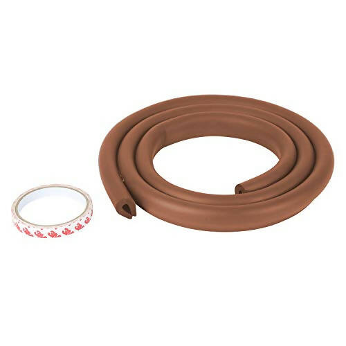 Safe-O-Kid Unique High Density 2 Mtr Long U - Shaped 1 Edge Guard Strip - Brown - Distacart