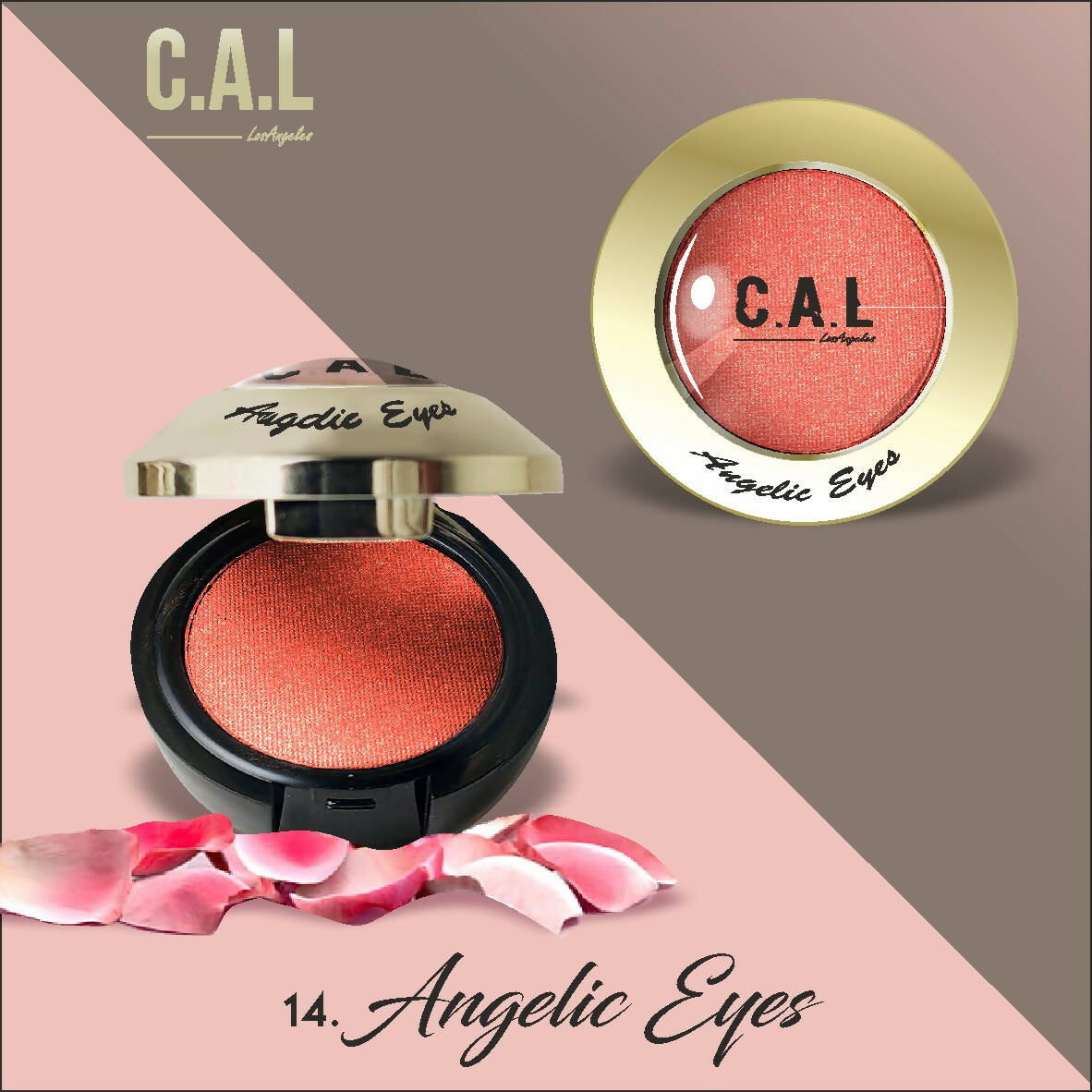 CAL Los Angeles Angelic Eye Shadow (Single Eyes) 14-Red - Distacart