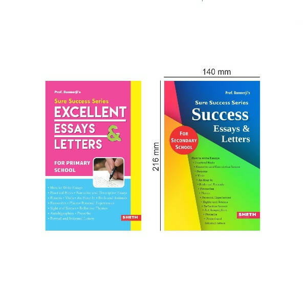 Sure Success Primary & Secondary School Essays and Letters Books Set of 2| Formal & Informal Letters, Descriptive Essays - Distacart
