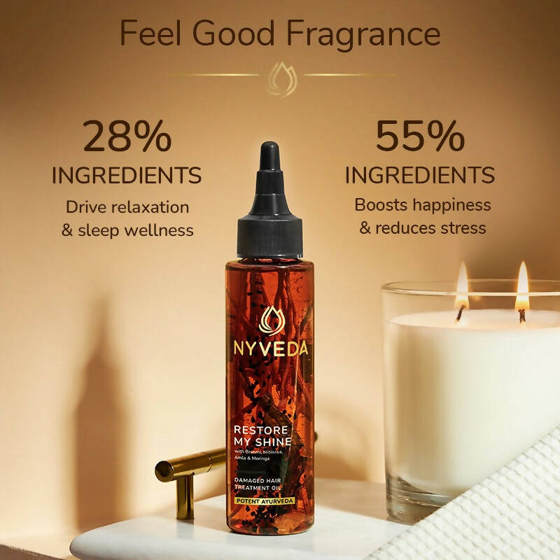 Nyveda Damaged Hair Treatment Oil | Restore My Shine - Distacart