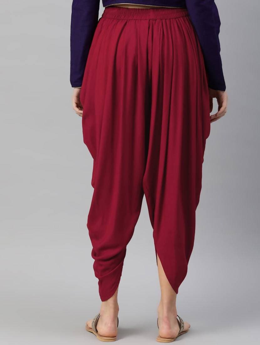 Women’s Maroon Dhoti Pant CH08D