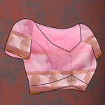 Thumbnail for Lorenvalley Fashion Pink Cotton with Woven Design Zari Weaving Saree - Distacart