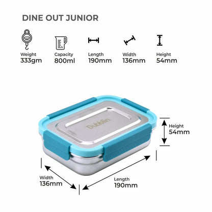 Dubblin Dineout Junior Stainless Steel Lunch Box - Distacart