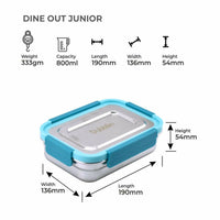 Thumbnail for Dubblin Dineout Junior Stainless Steel Lunch Box - Distacart
