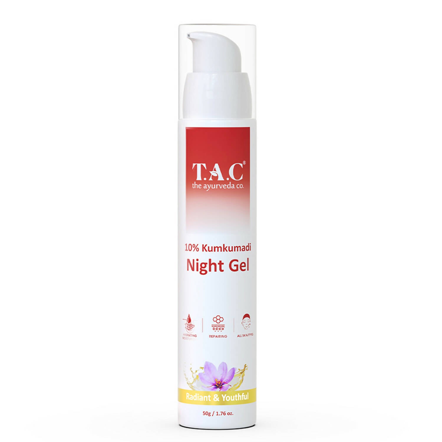 TAC - The Ayurveda Co. 10% Kumkumadi Night Gel for Glowing Skin - Distacart