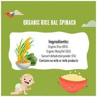 Thumbnail for Timios Organic Rice Dal Spinach Porridge Ingredients