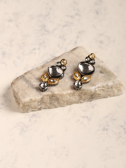 Silver-Plated Contemporary Drop Earrings - Ruby Raang - Distacart