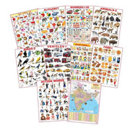 Thumbnail for Dreamland Educational Charts - Combo 2 (10 Charts) : Children Early Learning Laminated Chart - Distacart