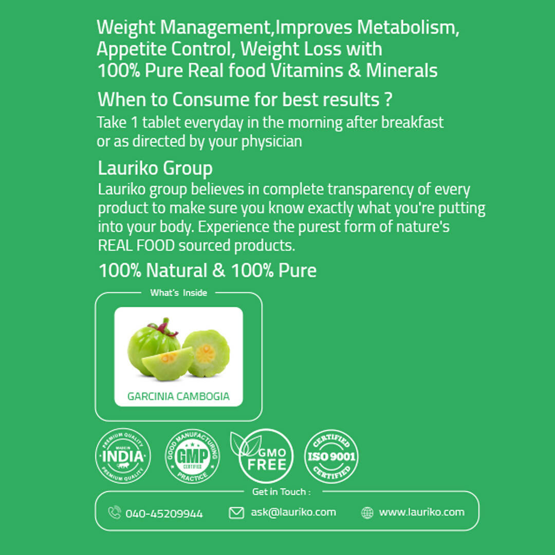 Laurik Garcinia Cambogia Tea Extract Tablets | Supplement Metabolism & Weight - Distacart