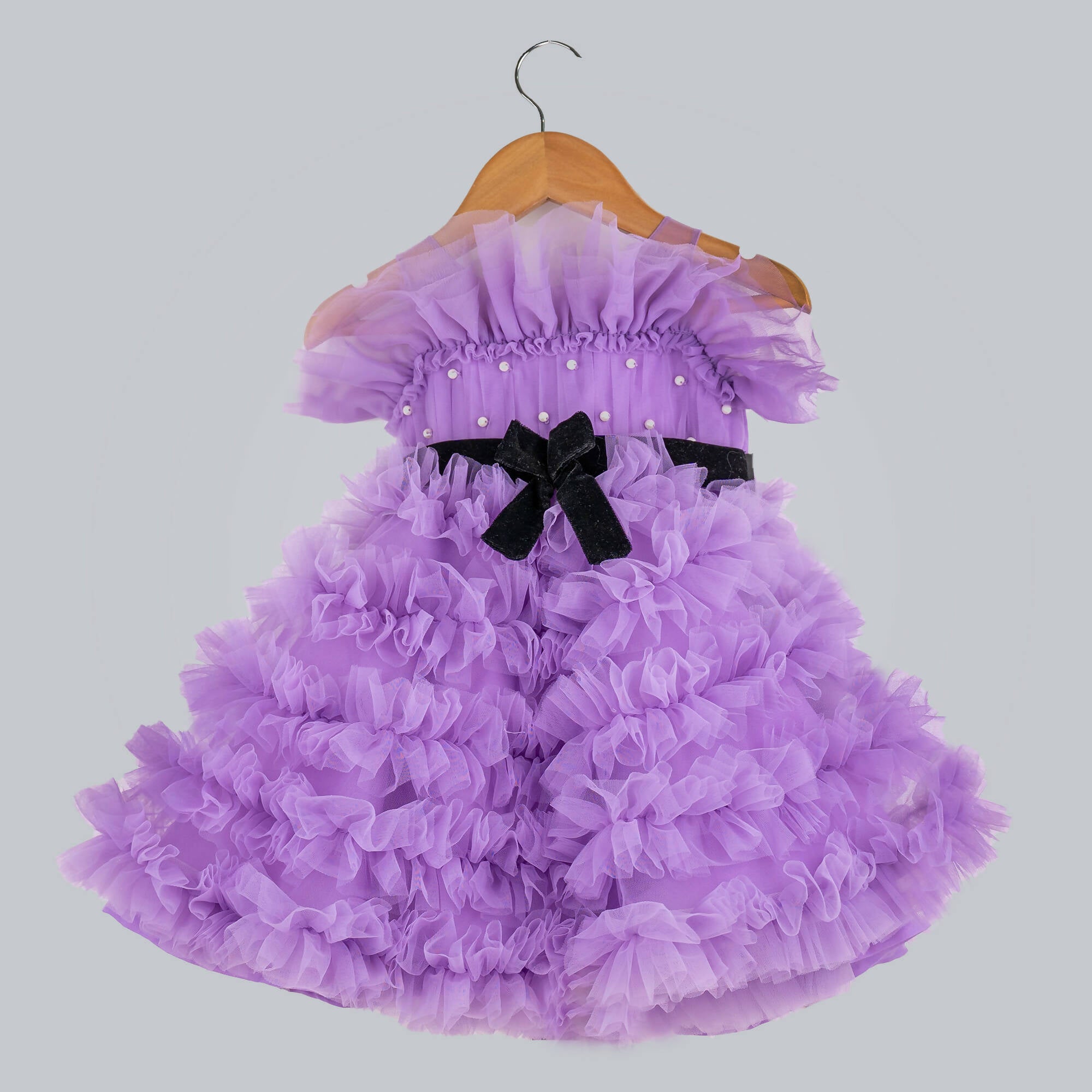 Pink Cow Fashions Purple Frilled Dress - Distacart