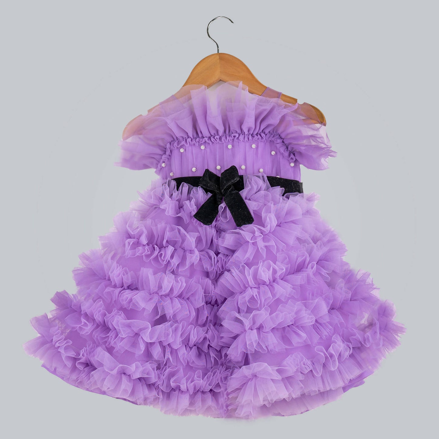 Pink Cow Fashions Purple Frilled Dress - Distacart