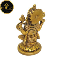 Thumbnail for Tamas Brass Lord Ganesha Idol for Home & Office Temple (Golden) - Distacart
