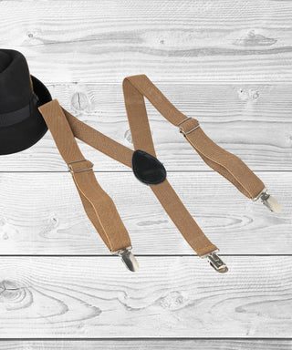 Manet Boys Solid Suspenders - Beige - Distacart