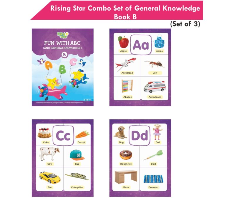 Rising Star General Knowledge & Conversation Book B| Set of 3| Picture Talk, EVS Book, Good Habit, National Festival & Symbols| Ages 3-7 Years - Distacart