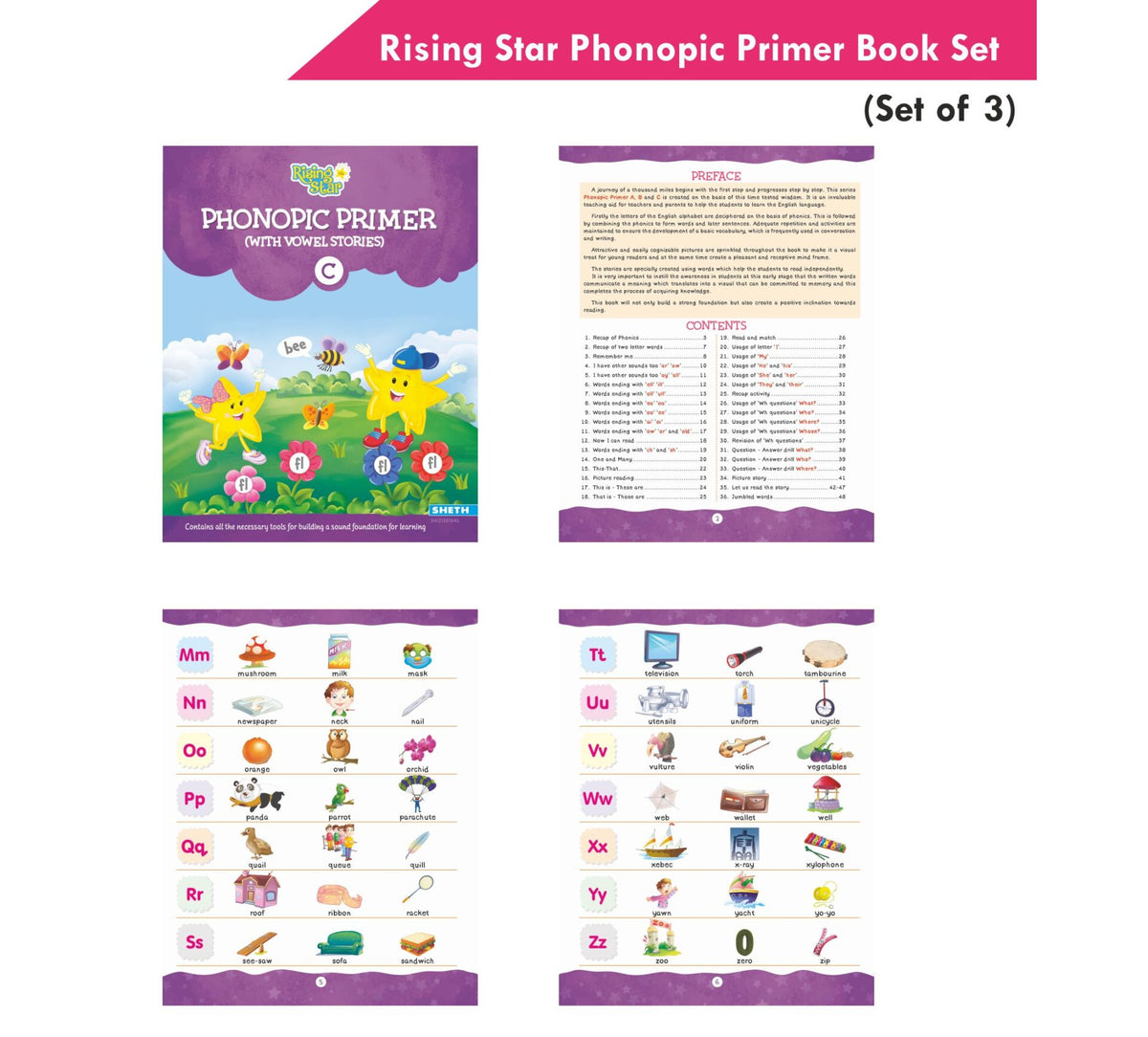 Buy Rising Star Phonopic Primer (With Vowel Stories) Book Set Set of 3