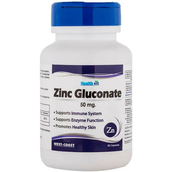 Healthvit Zinc Gluconate Capsules - Distacart