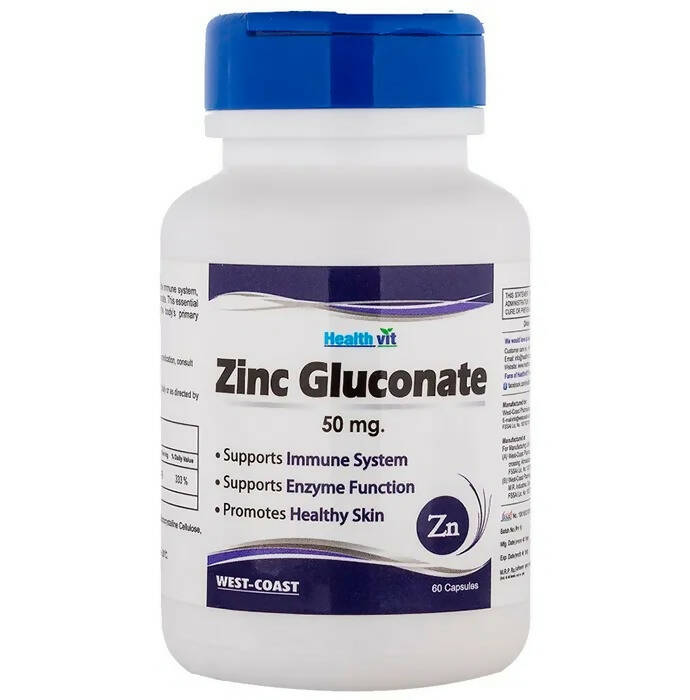 Healthvit Zinc Gluconate Capsules - Distacart