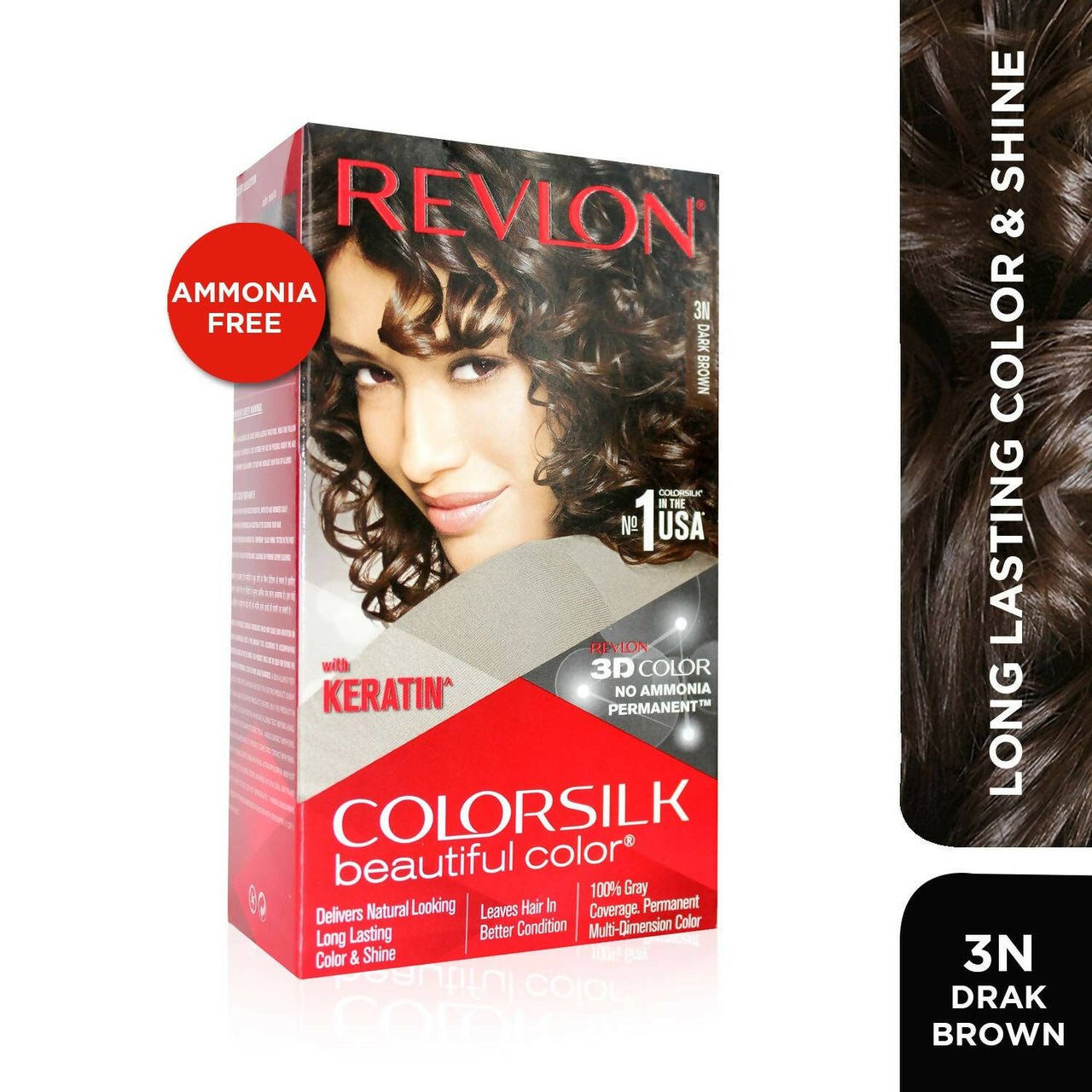 Revlon ColorSilk Beautiful Color - Dark Brown 3N - Distacart