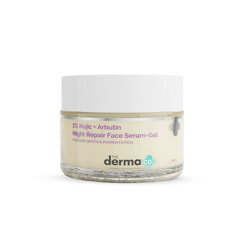 The Derma Co 1% Kojic + Arbutin Night Repair Face Serum Gel - Distacart