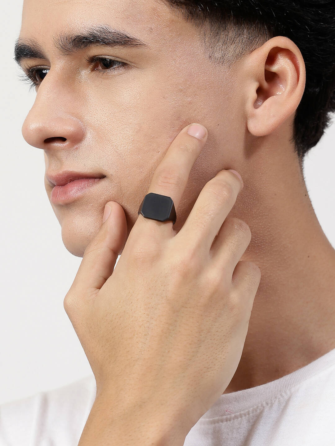 NVR Men's Black Metal Ring - Distacart