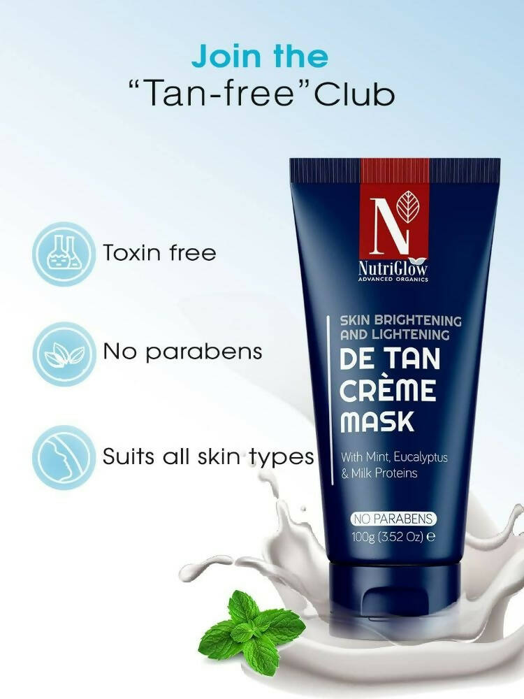 NutriGlow Advanced Organics De Tan Cream Mask - Distacart