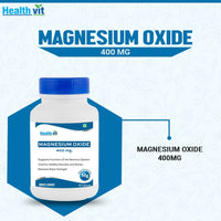 Thumbnail for Healthvit Magnesium Oxide 400mg Capsules - Distacart