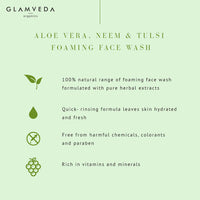 Thumbnail for Glamveda Aloe Vera & Neem Tulsi Clarifying Foaming Face Wash