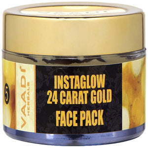 Vaadi Herbals Instaglow 24 Carat Gold Face Pack - Distacart
