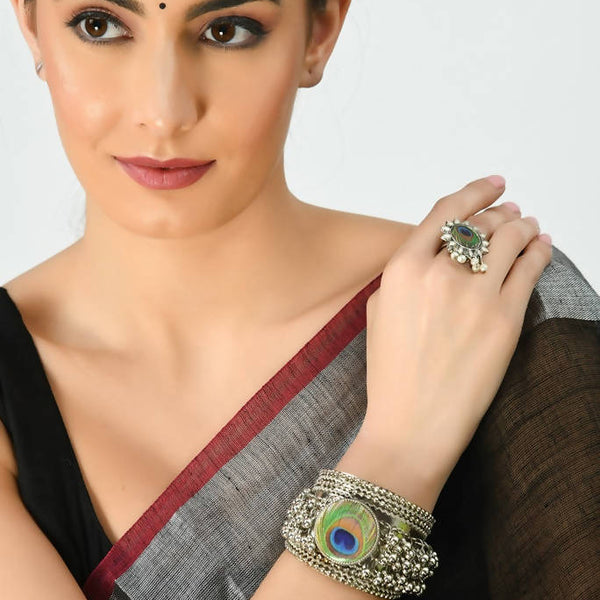 Mominos Fashion Kamal Johar Ghungroo Handcraft Cuff Bracelet