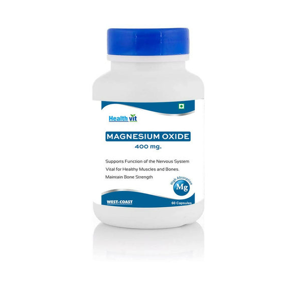 Healthvit Magnesium Oxide 400mg Capsules - Distacart