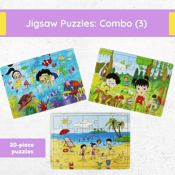 Matoyi Jigsaw Puzzles For Kids: Set of 3 Puzzles - Distacart
