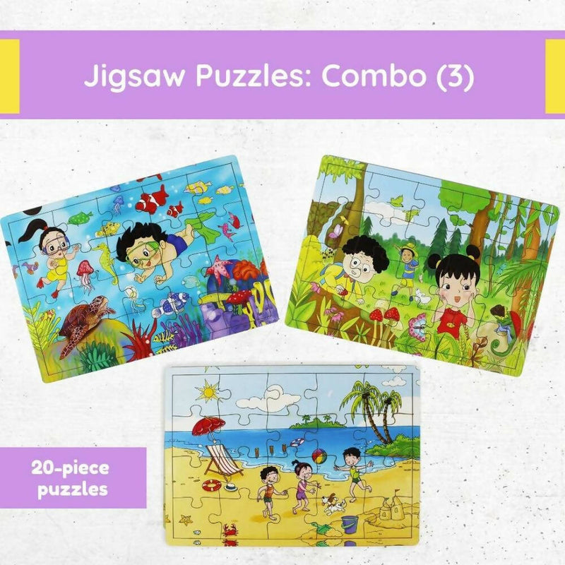 Matoyi Jigsaw Puzzles For Kids: Set of 3 Puzzles - Distacart