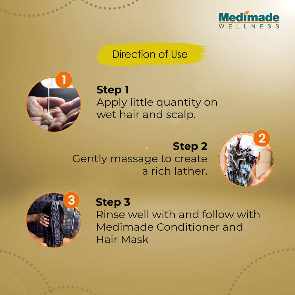 Medimade Wellness Volumizing Hair Growth Rice Water Shampoo - Distacart