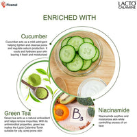 Thumbnail for Lacto Calamine Face Toner Cucumber with Green Tea & Niacinamide - Distacart