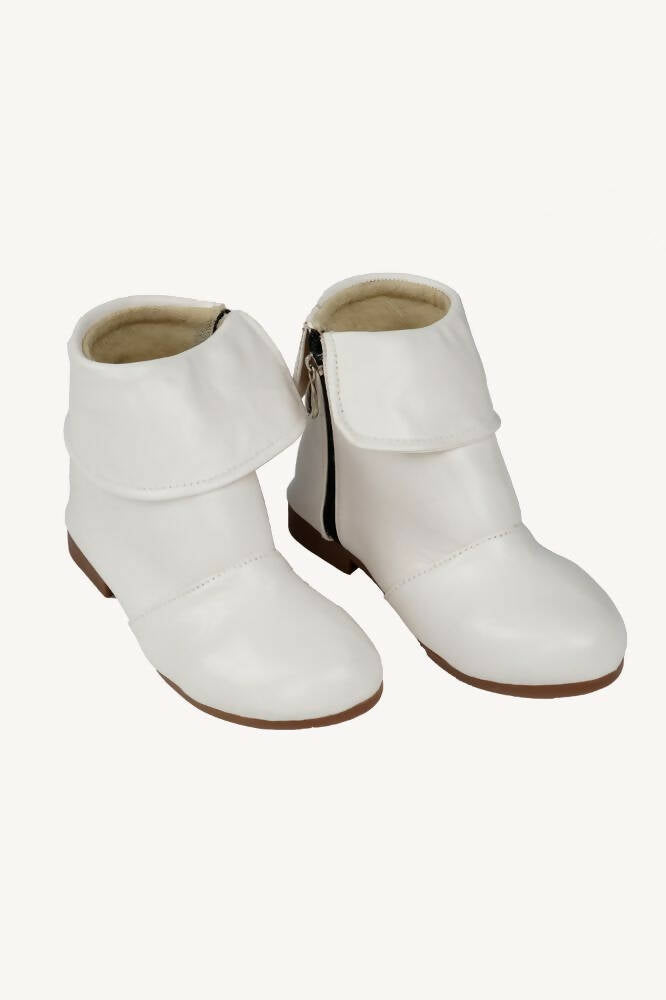 Tiny Bugs Girls Anckle Lenght Boots -White - Distacart