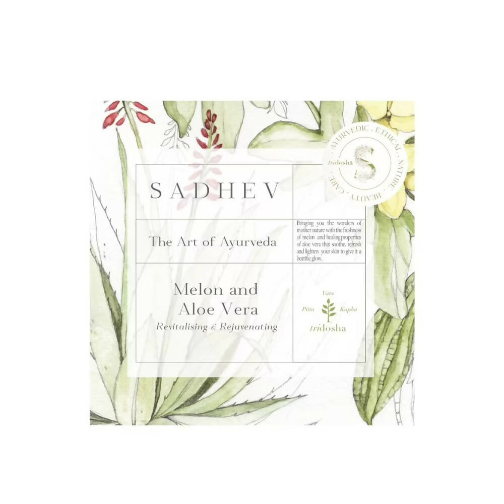 Sadhev Revitalising & Rejuvenating Bathing Bar-Melon & Aloe Vera - Distacart