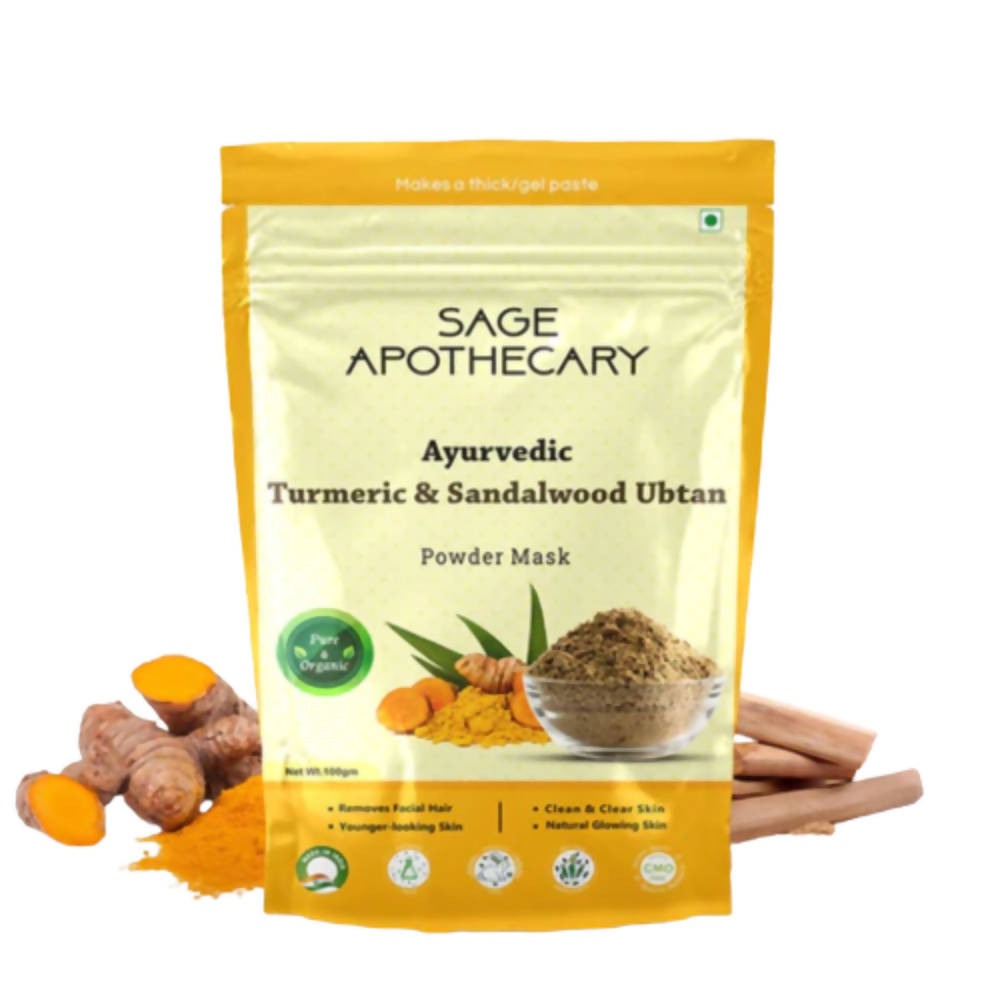 Sage Apothecary Ayurvedic Turmeric & Sandalwood Ubtan Powder Face Mask