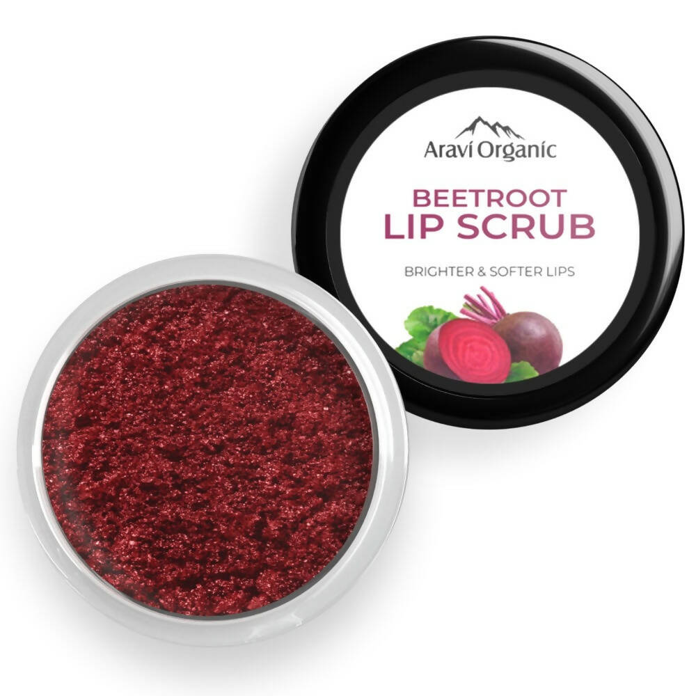 Aravi Organic Beetroot Lip Lightening Scrub Balm - Distacart