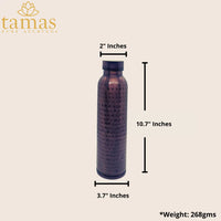 Thumbnail for Tamas Hammered Antique Oreo Copper Water Bottle - Distacart