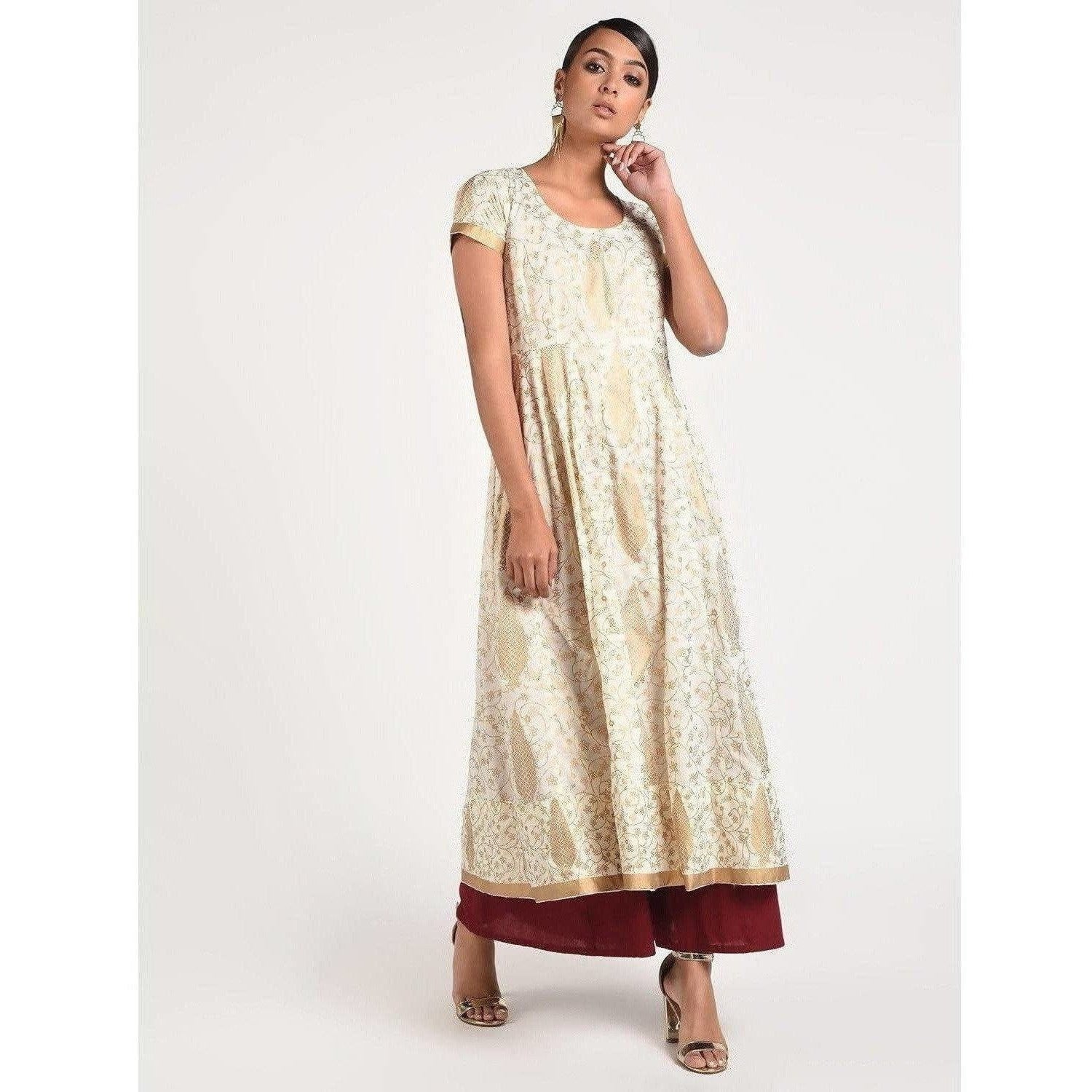 Cheera Women's Fancy Full Ghera Party Wear Anarkali Kurta (CH080K)