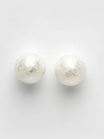 Thumbnail for NVR Women's White Color Moon Stud Earrings - Distacart
