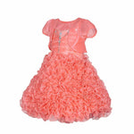 Thumbnail for Asmaani Baby Girls Gajri Tissue Net Knee Length Frock ( AS-DRESS_22151) - Distacart
