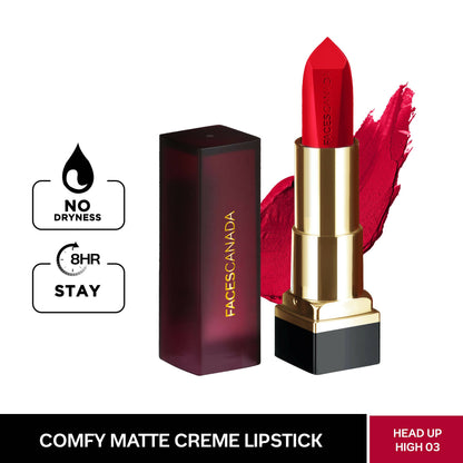 Faces Canada Comfy Matte Creme Lipstick - Head Up High 03 - Distacart