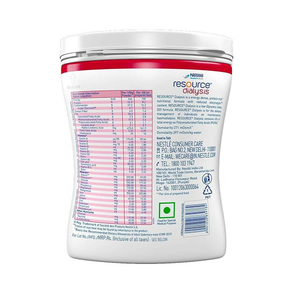 Nestle Resource Dialysis Protein Powder - Vanilla Flavor - Distacart