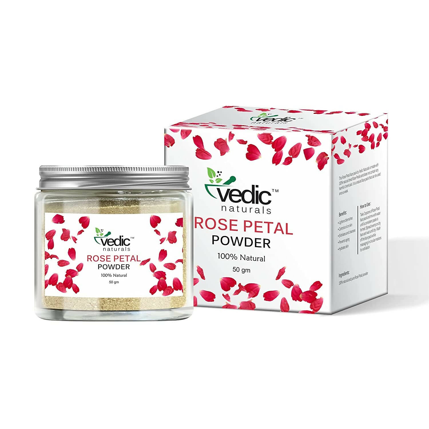 Vedic Naturals Rose Petal Powder Face Pack by Trendia Foods
