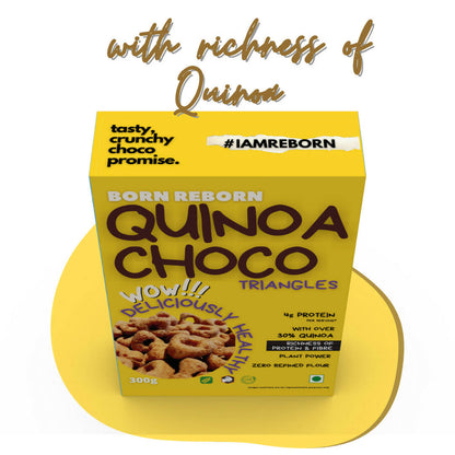 Born Reborn Quinoa Crunchy Choco Triangles - Distacart