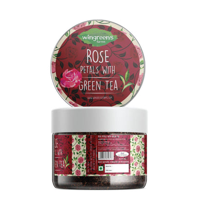 Wingreens Farms Rose Petals With Green Tea