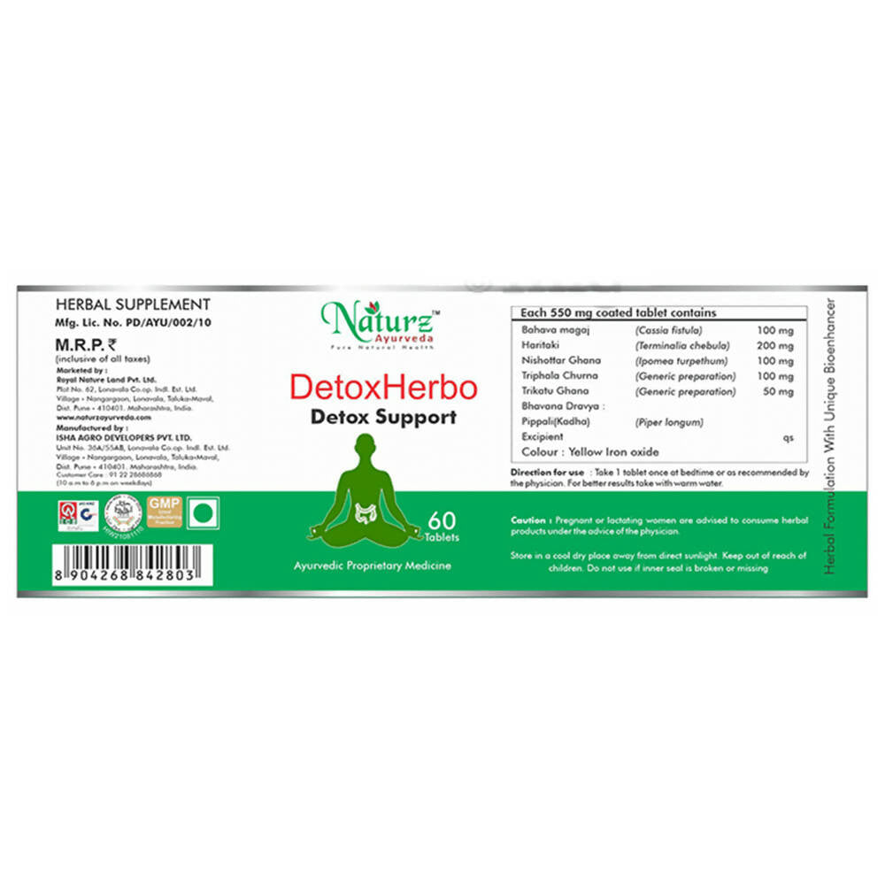 Naturz Ayurveda Detox Herbo Tablets - Distacart